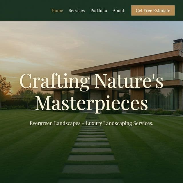 Evergreen Landscapes website design